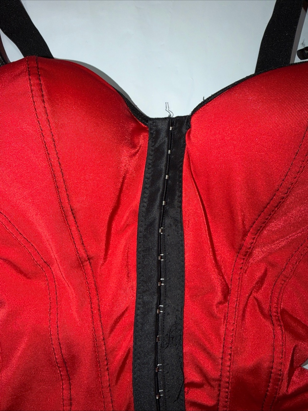Red black corset with detachable Red hood Red Riding Hood Sexy Top Size Small S - Picture 8 of 16